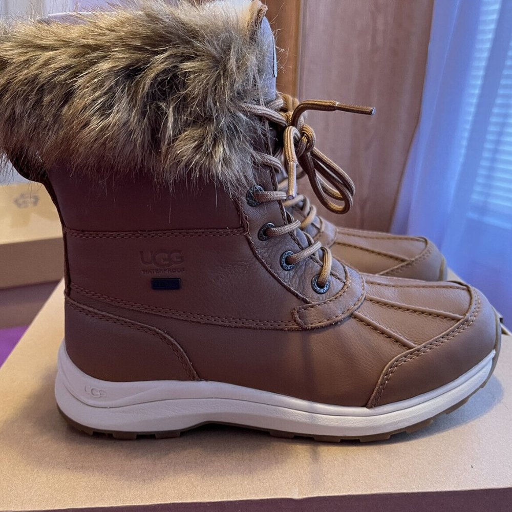 UGG: Women's Adirondack III Tipped, Waterproof, Snow Boot, Chestnut, Size: 7